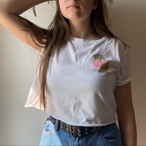 White Billabong cropped shirt